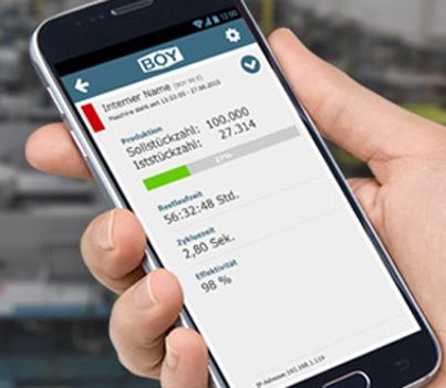 BOY Status App Remote Monitoring, Machine Status Tracking and Productivity Management for Injection Molding
